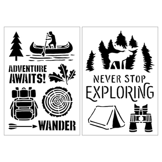 12 Pack: Outdoor Plastic Stencils, 7" x 10" by Craft Smart®